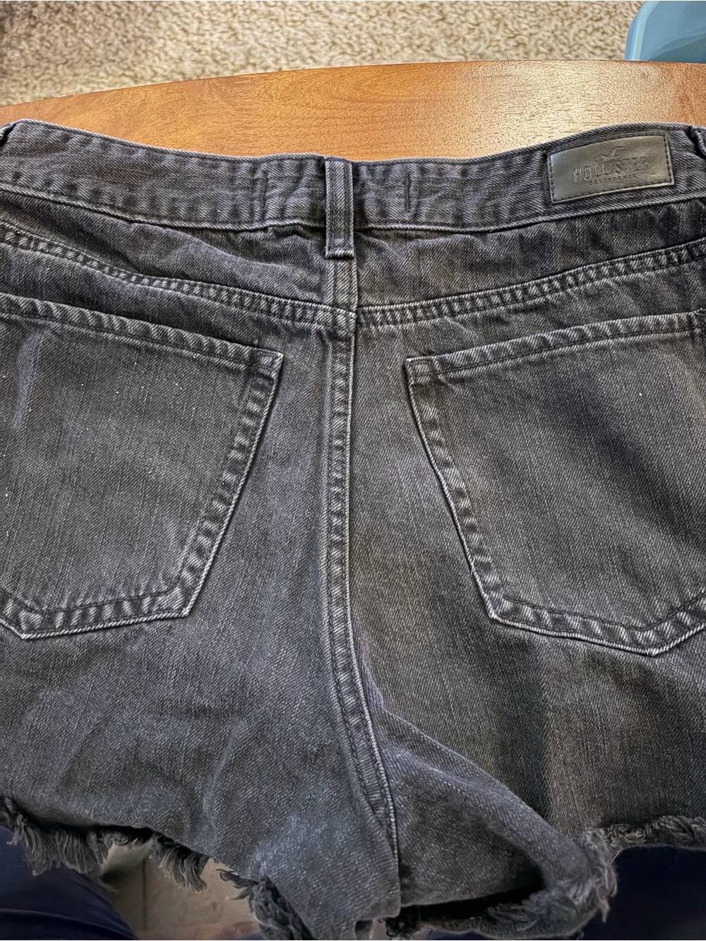 Hollister Women's Washed Black Denim Jean Shorts